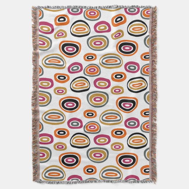 Couverture cercles colorés, art abstrait géométrique (devant Vertical)