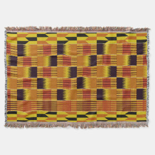 Couverture Cérémonie des Motifs africains de Kente Textile