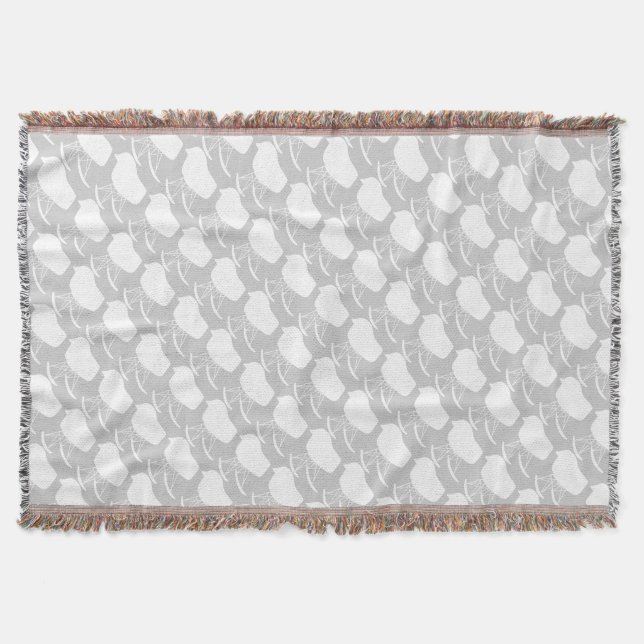 Couverture Chaise grise silhouette motif milieu du siècle (Devant)