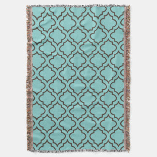 Couverture Chambre Tropicale Turquoise Jetée Blanche