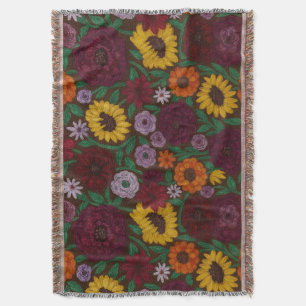 Couverture Chanson Surprise Piano Fleurs Bohème Floral Peint