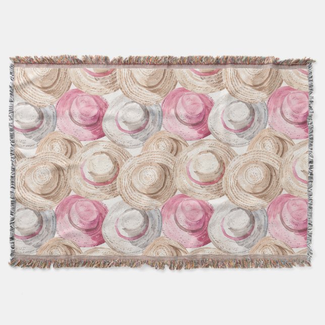 Couverture Chapeaux de paille blancs crème rose (Devant)