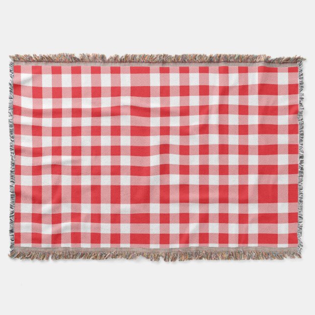 Couverture Charming Red En vichy Check Motif (Devant)