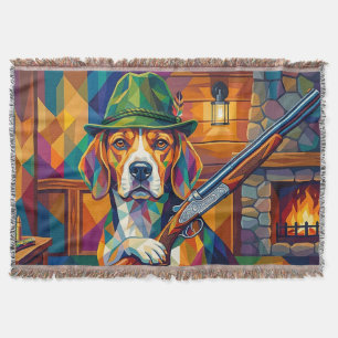 Couverture Chasseur de Beagle Pop Art – Chien de chasse moder