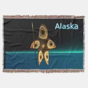 Couverture Chasseur inuit fractal - Alaska