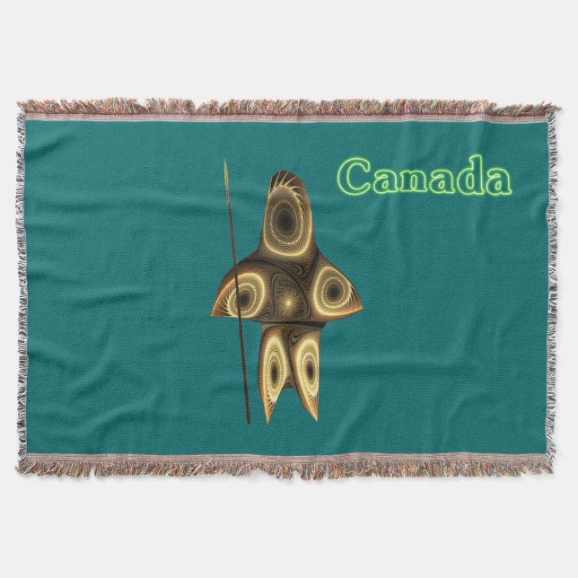 Couverture Chasseur inuit fractal - Canada (Devant)