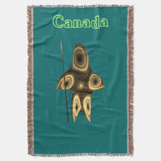 Couverture Chasseur inuit fractal - Canada (devant Vertical)