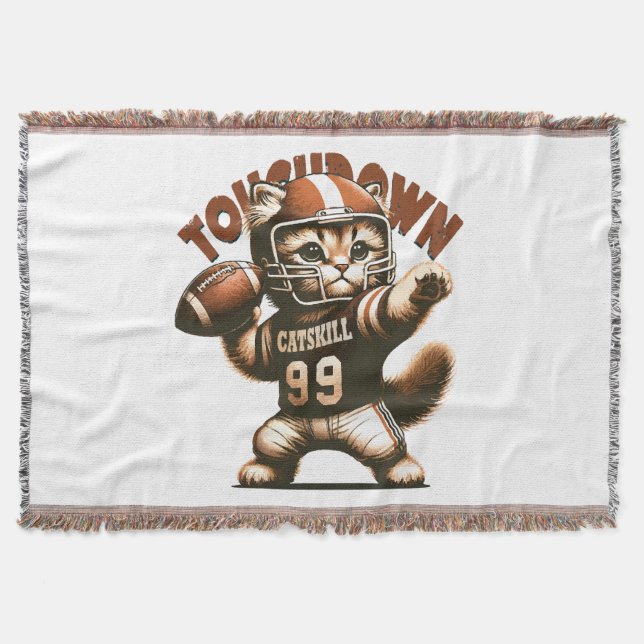 Couverture Chat américain de football - Touchdown Purrfection (Devant)