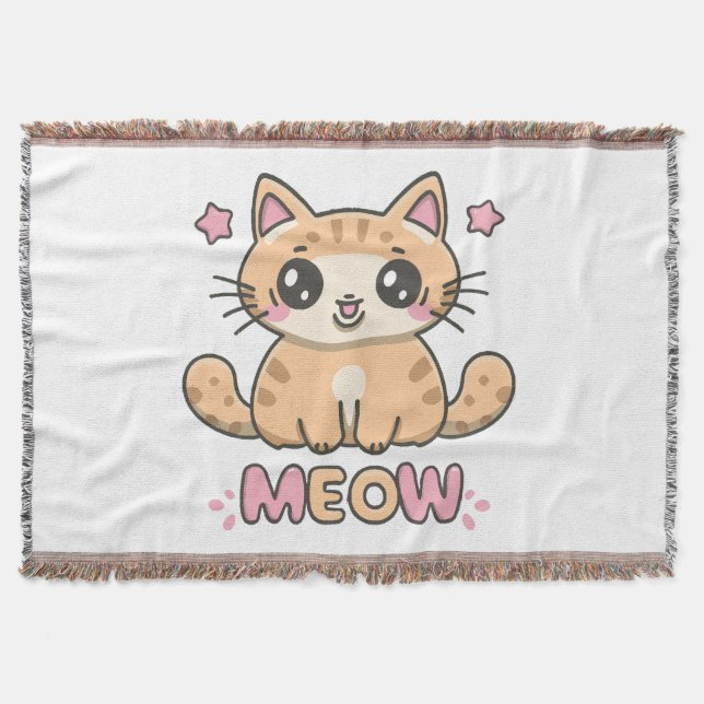 Couverture chat mignon miaou (Devant)