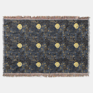 Couverture Chat noir du Motif Ciel étoilé