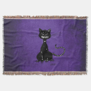 Couverture Chat noir pourpre dallé