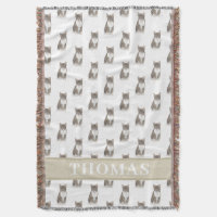 Chat Tabby Personnalisé (Gris) Brun Clair & Blanc
