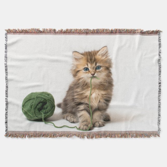 Couverture Chaton avec le fil vert (Devant)