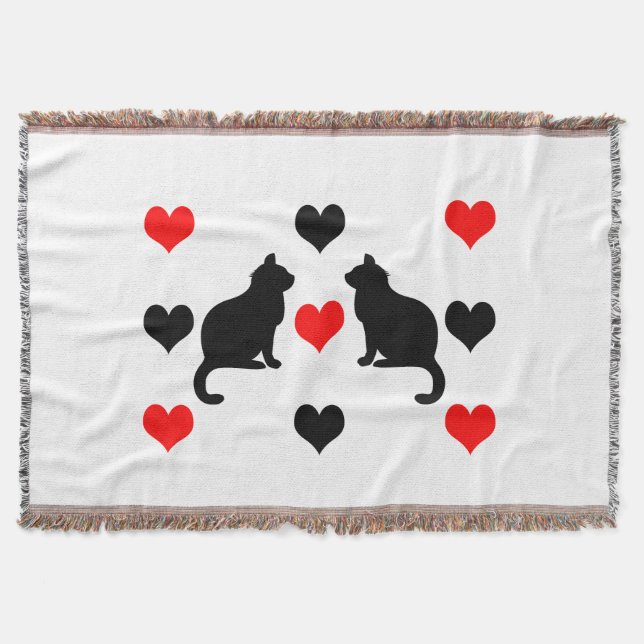 Couverture Chats et motifs de coeur (Devant)