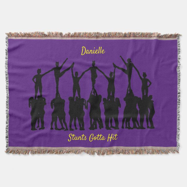 Couverture Cheerled "Stunts Gotta Hit" Purple / Or (Devant)