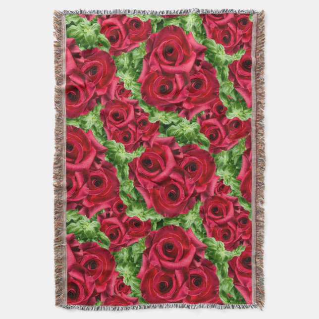 Couverture Chemin Rouge Roses Fleur Garland (devant Vertical)