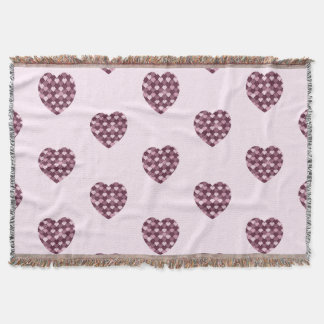 Couverture Cherry Carré rose et coeur diamant
