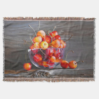 Couverture Cherry Still Life in Glass Stretched Canvas Print