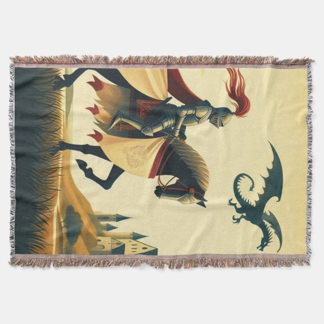 Couverture Chevalier médiéval et château de wyvern fantasy (Devant)