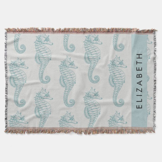 Couverture Chevaux de mer tropicaux, Motif hippocampe, Votre  (Devant)