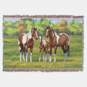Couverture Chevaux Du Quartier De Peinture De Baie Pinto En P