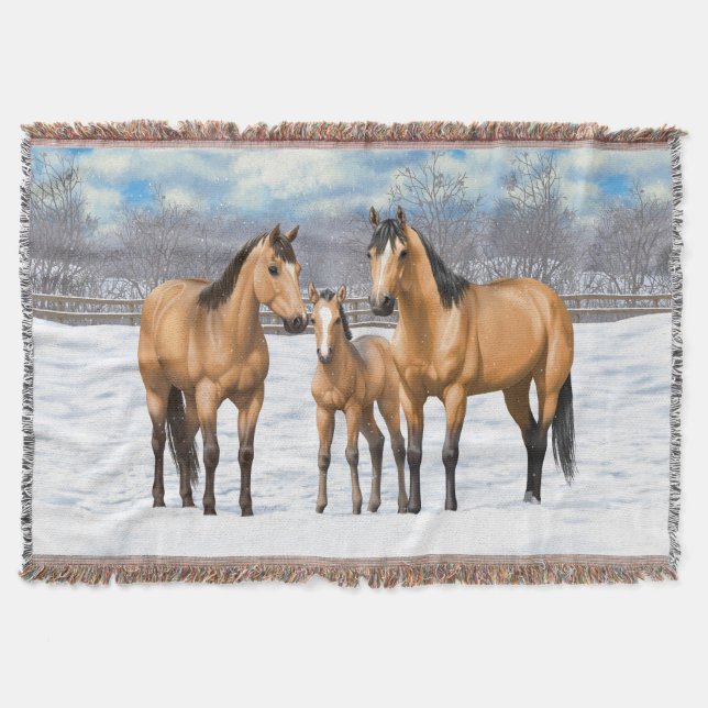 Couverture Chevaux En Peau De Bouche En Neige (Devant)