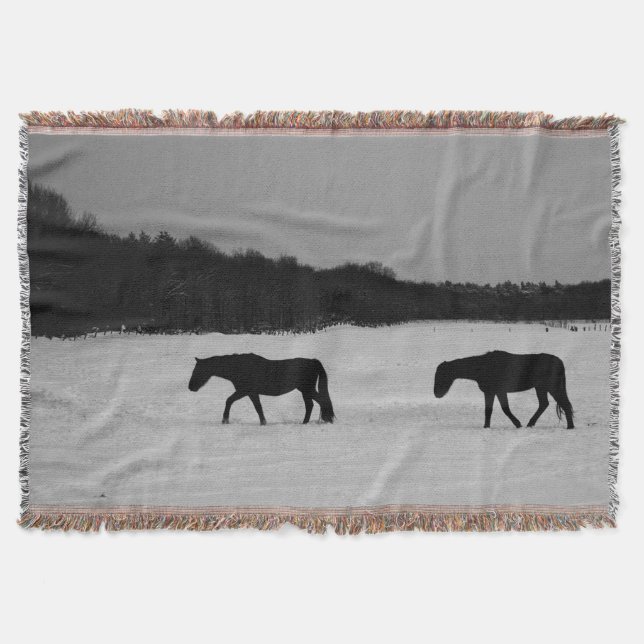 Couverture Chevaux Sur La Neige Tbcna (Devant)
