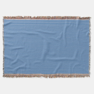 Couverture Chevron motif bleu foncé bleu clair