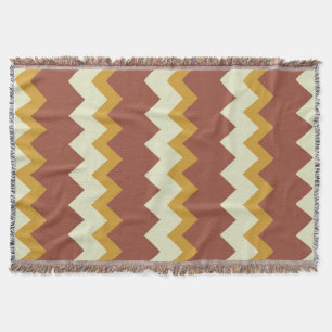 Couverture Chevron zigzag design or vert
