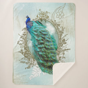 Couverture chic minable de Sherpa de turquoise de