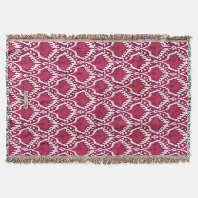 Couverture Chic motifs tribaux kat rouge et violet (Devant)