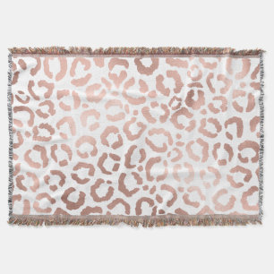 Couverture Chic Rose Gold Leopard Cheetah Poster de animal