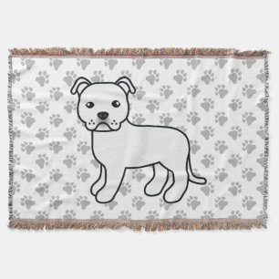 Couverture Chien Staffordshire Bull Terrier Anglais Blanc