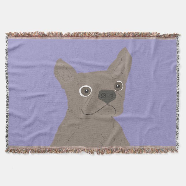 Couverture Chien Violet Pâle (Devant)