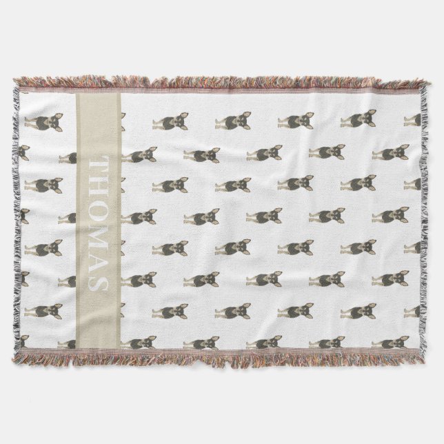 Couverture Chihuahua personnalisé (noir et bronze) (Devant)