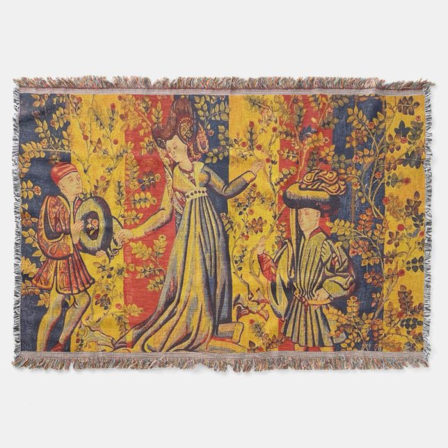 Couverture Chinoiserie médiévale italienne rouge jaune (Devant)