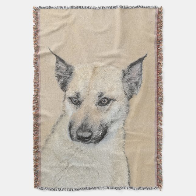 Couverture Chinook (Oreilles Pointées) Peinture - Art Chien o (devant Vertical)