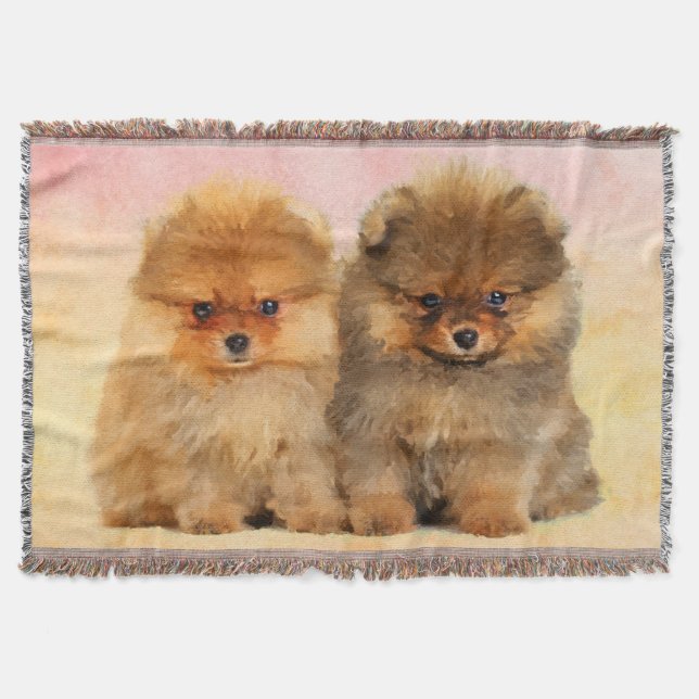 Couverture Chiots allemands mignons de Spitz de Pomeranian (Devant)