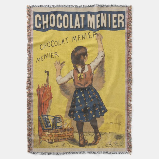 Couverture Chocolat Menier Petite fille Mur écriture (devant Vertical)