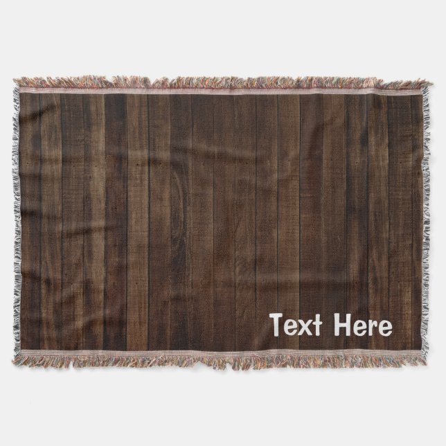 Couverture Chocolat personnalisé Brown Motif en bois (Devant)