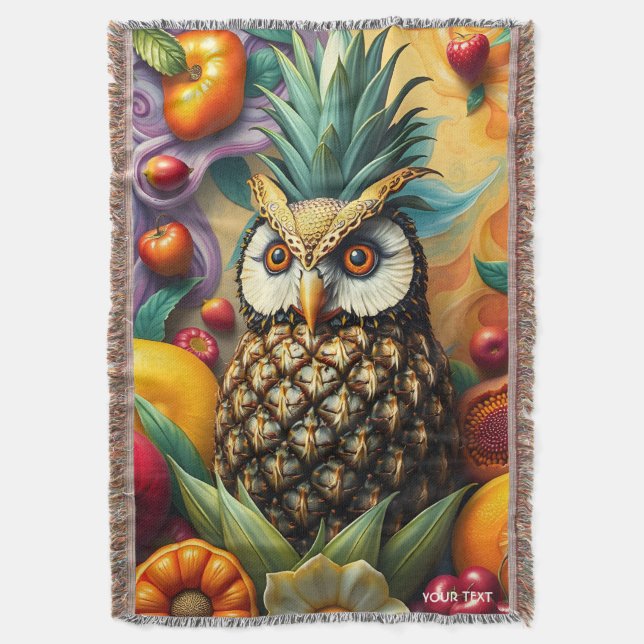 Couverture Chouette d'ananas serène mignonne Imaginaire (devant Vertical)