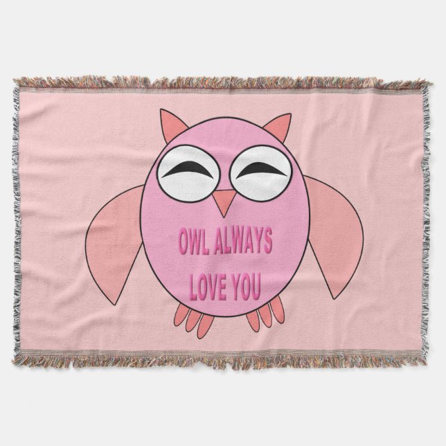 Couverture Chouette de message d'amour mignonne lancer la cou (Devant)