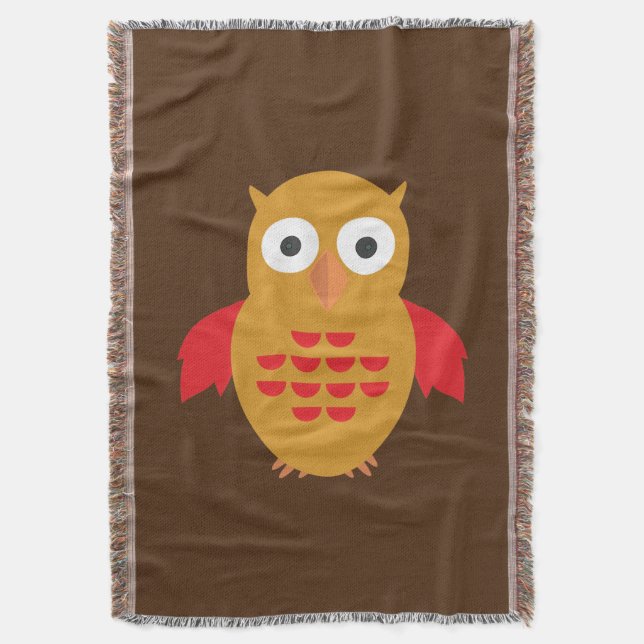 Couverture Chouette jaune et rouge (devant Vertical)