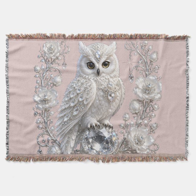 Couverture Chouette Perle de Cristal Blanc (Devant)