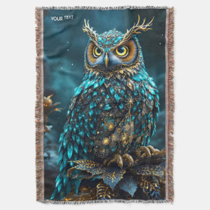Couverture Chouette Turquoise en laiton Imaginaire