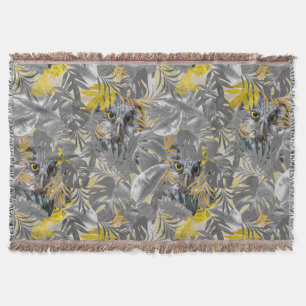 Couverture Chouettes, pipi, à travers, gris & jaune, feuille