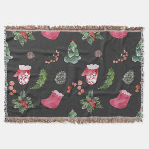 Couverture Christmas Reindeer : Aquarelle Motif sans couture