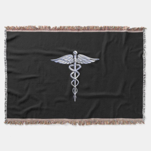 Couverture Chrome Stylish Comme Caduceus Symbole Médicale (Devant)