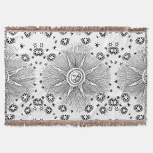 Couverture Ciel Nocturne Antique Étoiles Solaires Zodiaque Mé