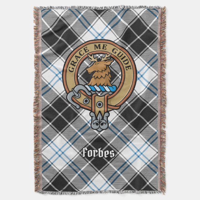 Couverture Cimier du clan Forbes sur tartan de robe (devant Vertical)